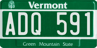 VT license plate ADQ591