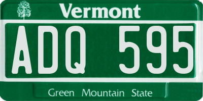 VT license plate ADQ595
