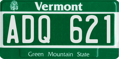 VT license plate ADQ621
