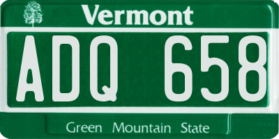 VT license plate ADQ658