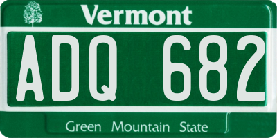 VT license plate ADQ682