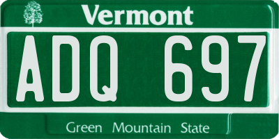 VT license plate ADQ697