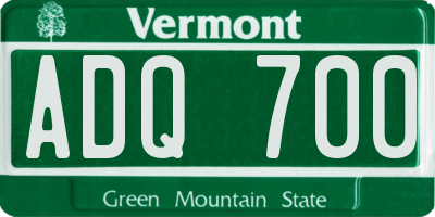 VT license plate ADQ700