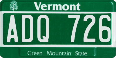VT license plate ADQ726