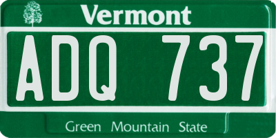 VT license plate ADQ737
