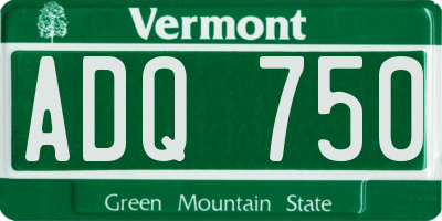 VT license plate ADQ750