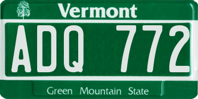 VT license plate ADQ772