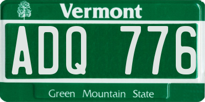 VT license plate ADQ776