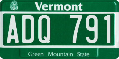 VT license plate ADQ791