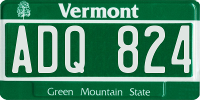 VT license plate ADQ824
