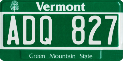 VT license plate ADQ827