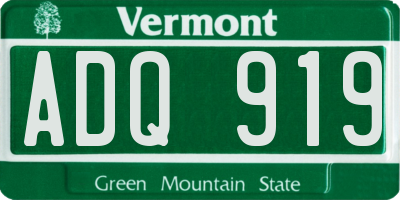 VT license plate ADQ919