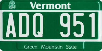 VT license plate ADQ951