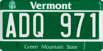 VT license plate ADQ971