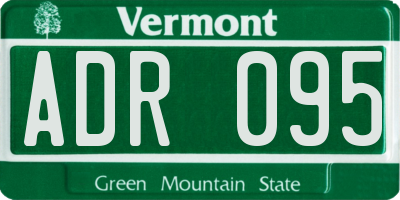VT license plate ADR095