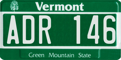 VT license plate ADR146