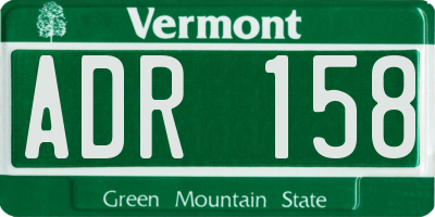 VT license plate ADR158