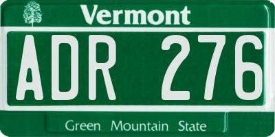VT license plate ADR276
