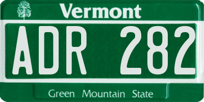 VT license plate ADR282