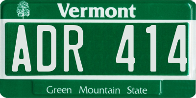VT license plate ADR414