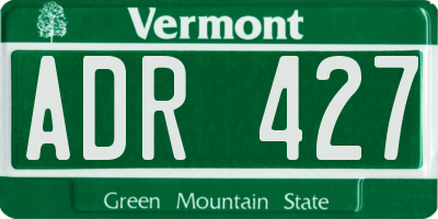 VT license plate ADR427