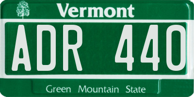 VT license plate ADR440