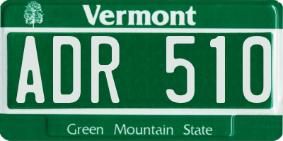 VT license plate ADR510