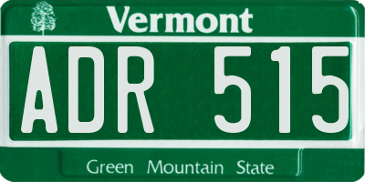 VT license plate ADR515