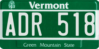 VT license plate ADR518