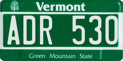 VT license plate ADR530