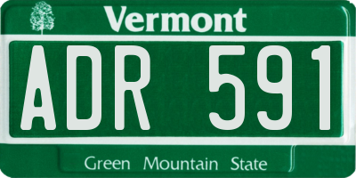 VT license plate ADR591