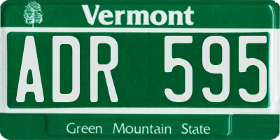 VT license plate ADR595