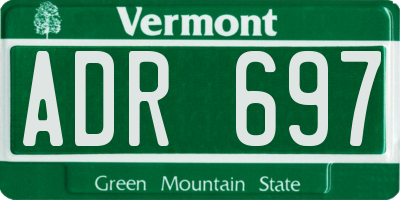 VT license plate ADR697