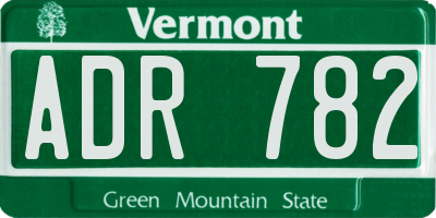 VT license plate ADR782