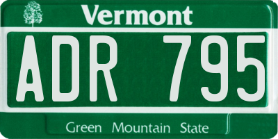 VT license plate ADR795