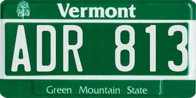 VT license plate ADR813