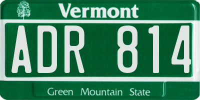 VT license plate ADR814