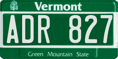 VT license plate ADR827