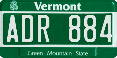 VT license plate ADR884