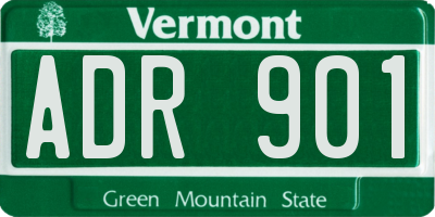 VT license plate ADR901