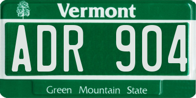 VT license plate ADR904