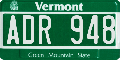 VT license plate ADR948