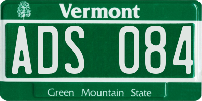VT license plate ADS084