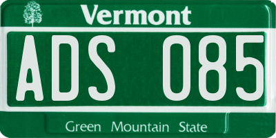 VT license plate ADS085