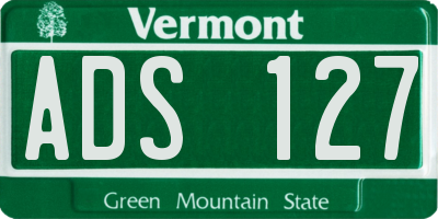VT license plate ADS127