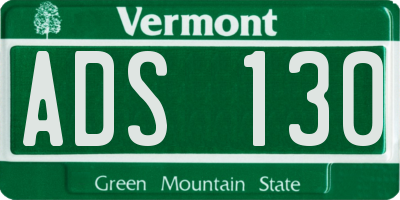 VT license plate ADS130