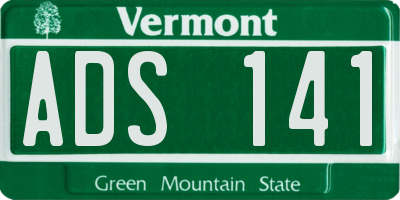 VT license plate ADS141