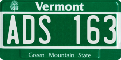 VT license plate ADS163