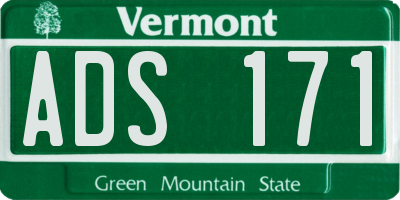 VT license plate ADS171
