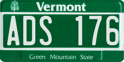 VT license plate ADS176